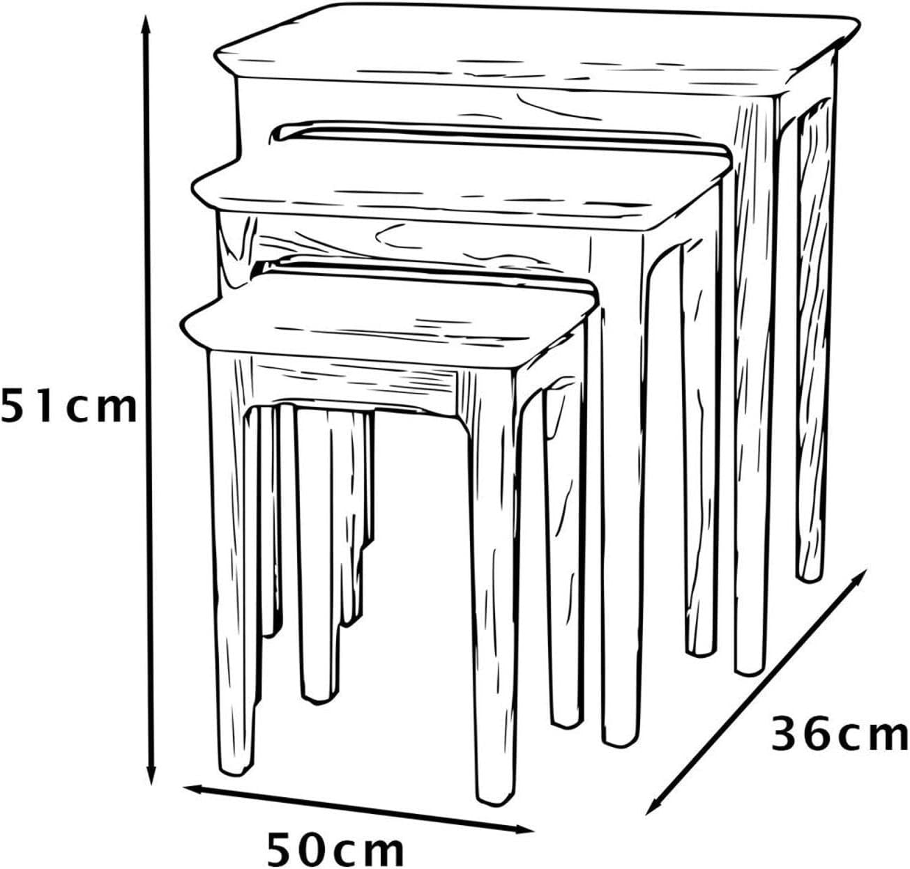Natural Wood Nesting Tables Set 3 Side Lamp End Coffee Home Furniture