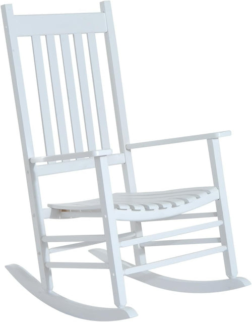 Outdoor Wooden Rocking Chair Garden Patio Porch Deck Balcony Seat 115cm H