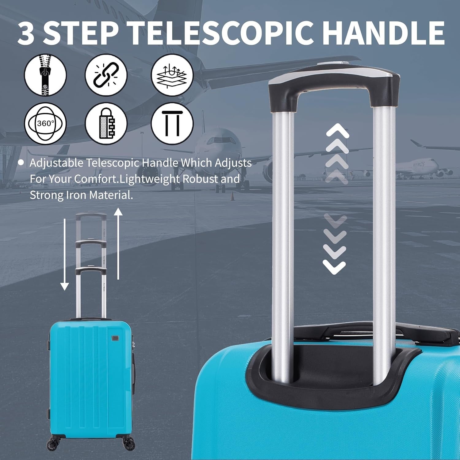 Extra Large Hold Travel Case 32 Inch ABS Hard Shell Ultra Light Spinner 138L