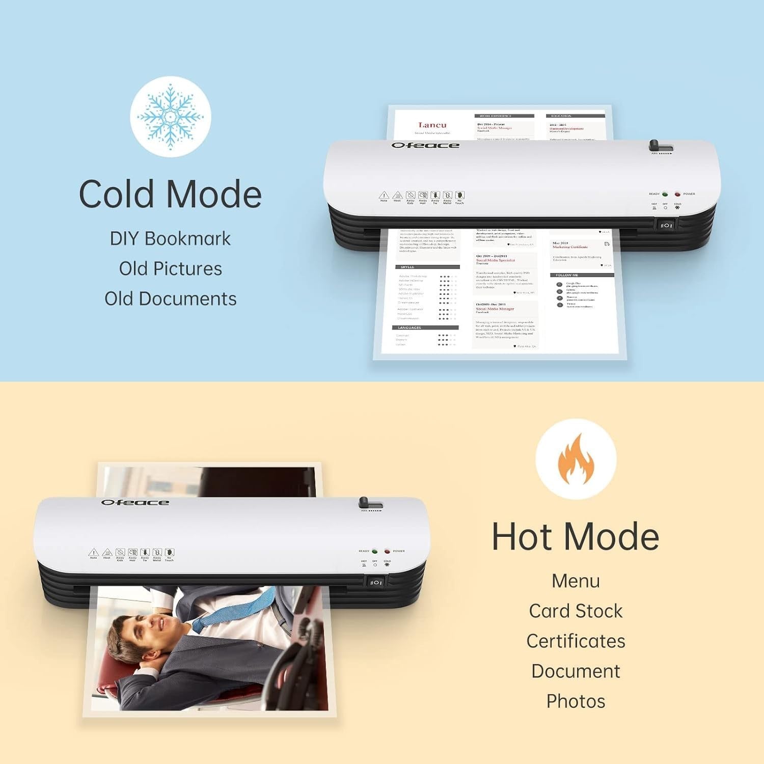 A3 Laminator 5-in-1 Hot Cold Fast Warm Up No Bubble + 20 Pouches