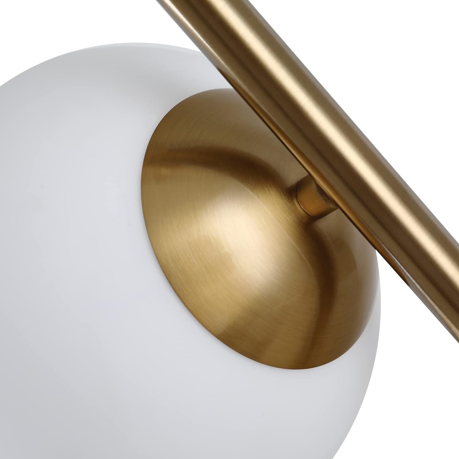 2 Light Gold Floor Lamp Modern Globe Standing Lamp Living Room Bedroom