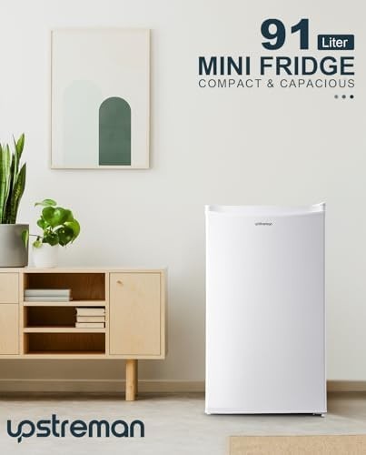 91L Under Counter Fridge Small Quiet Energy-Efficient Adjustable White