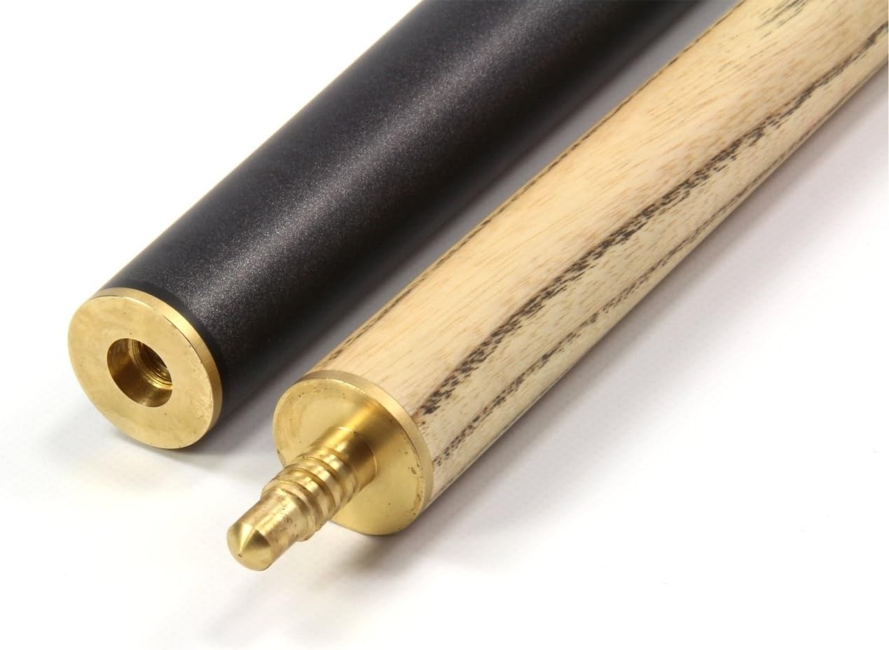 57in English Pool Snooker Cue 8mm Tip 2 Piece Ash Shaft Case