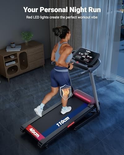 Foldable 12% Incline Treadmill 3HP Home Gym Running Belt 1-14KM/H