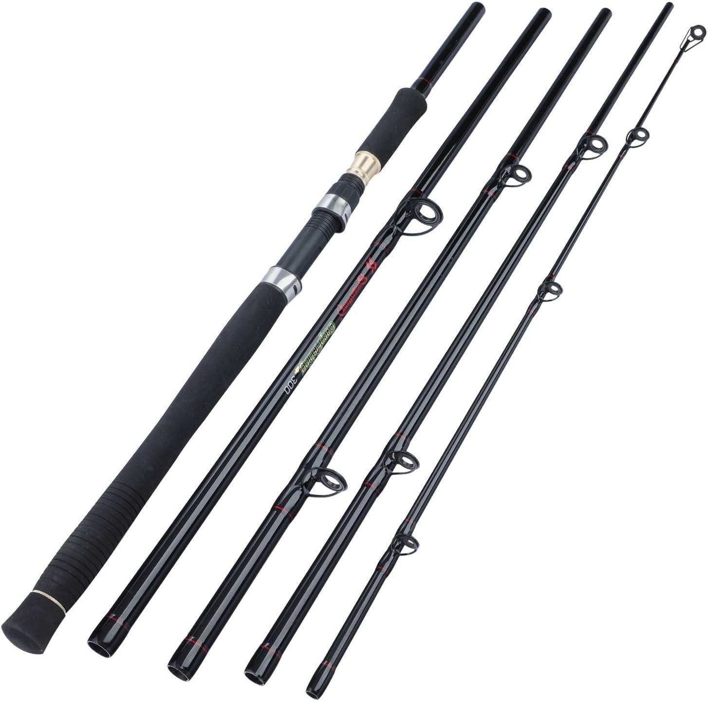 3m 5-Section Carbon Fiber Carp Rod | Portable Travel Spinning Fishing Gear