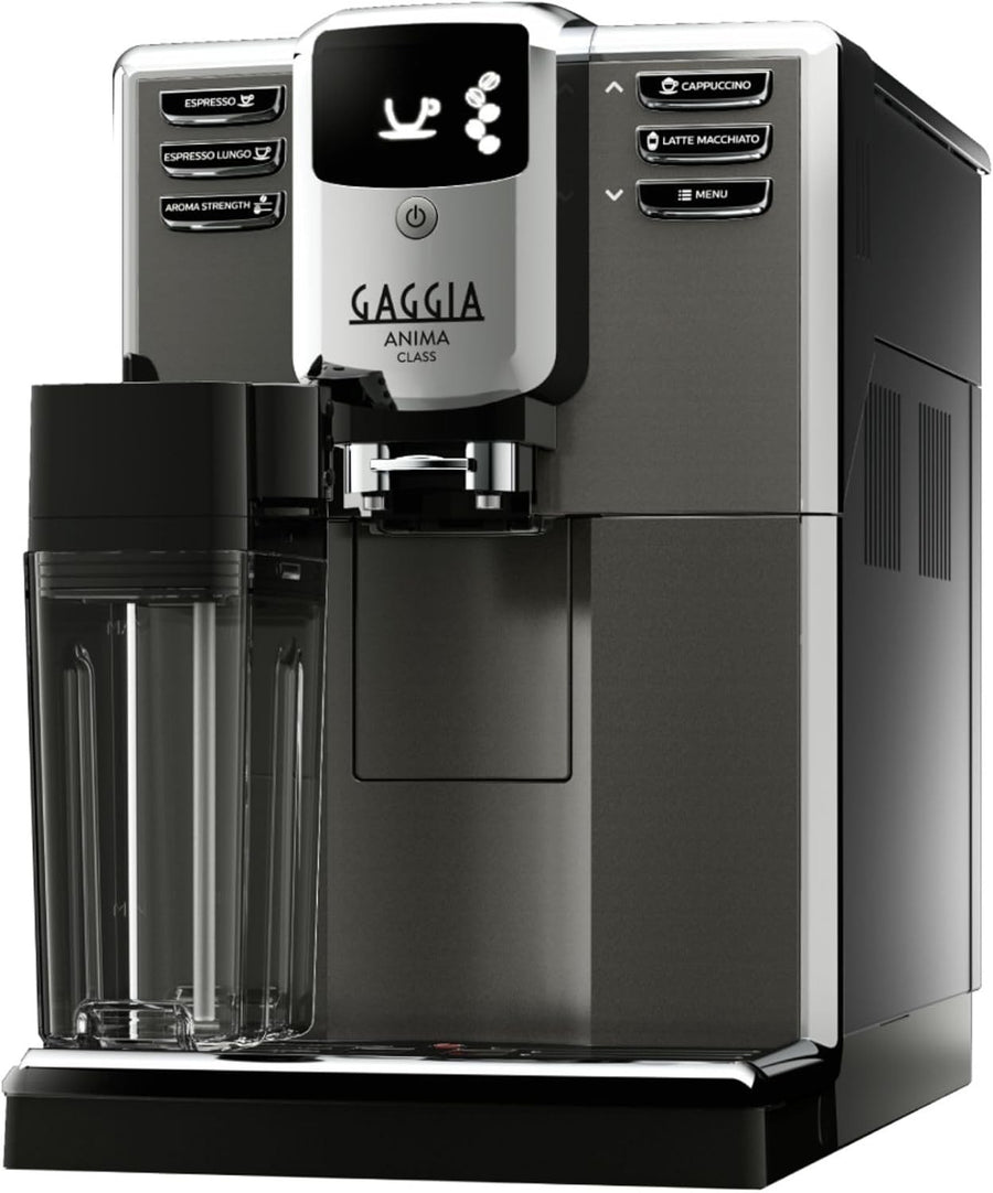 Automatic Bean-to-Cup Coffee Machine with Milk Frother 1500W 1.8L Tank Grey
