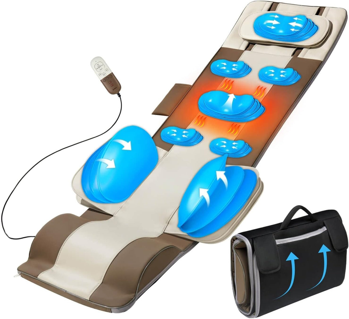 3D Body Stretching Mat with Heat & Traction for Back Pain Relief & Posture
