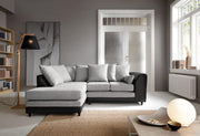 Modern L-Shaped Corner Sofa 4-Seater with Removable Cushions & Wood Frame
