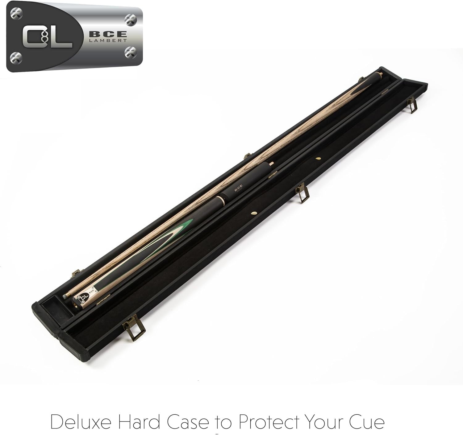 English 8 Ball Pool Cue 3/4 Joint 9mm Tip Ash Shaft + Case Extension