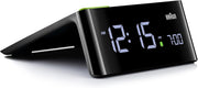 Black Digital Alarm Clock Auto Dimming LCD Display Snooze Modern