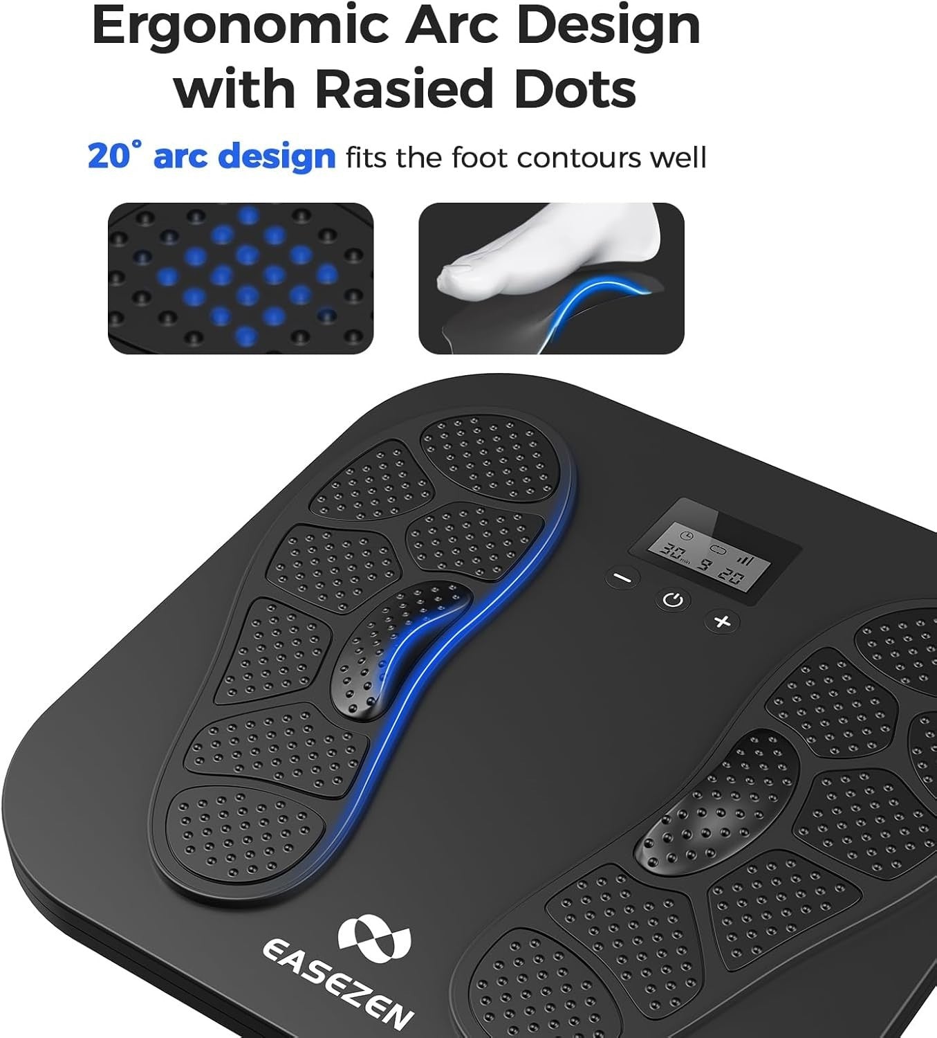 EMS TENS Foot Massager 10 Modes 20 Intensities Plantar Fasciitis Relief