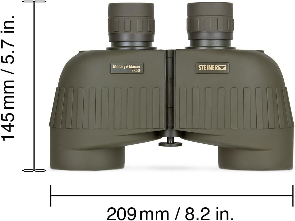 7x50 Military-Style Binoculars – Bright Wide View, Waterproof, Shockproof, Auto-