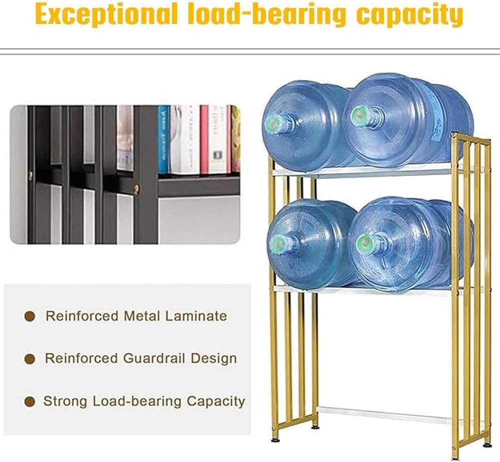 2-Tier Metal Desk Hutch Monitor Stand Adjustable Black Desktop Shelf 115×26×90cm
