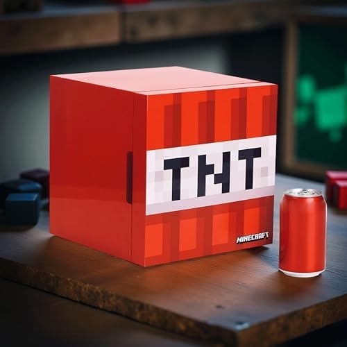 Minecraft TNT Mini Fridge 4L AC/DC Portable Cooler 6 Cans