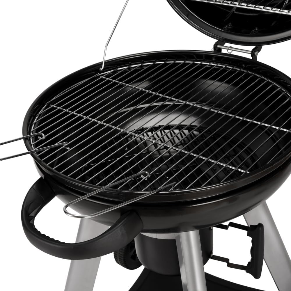 Kettle Charcoal BBQ Grill with Thermometer & Ash Catcher – 54cm Portable Outdoor