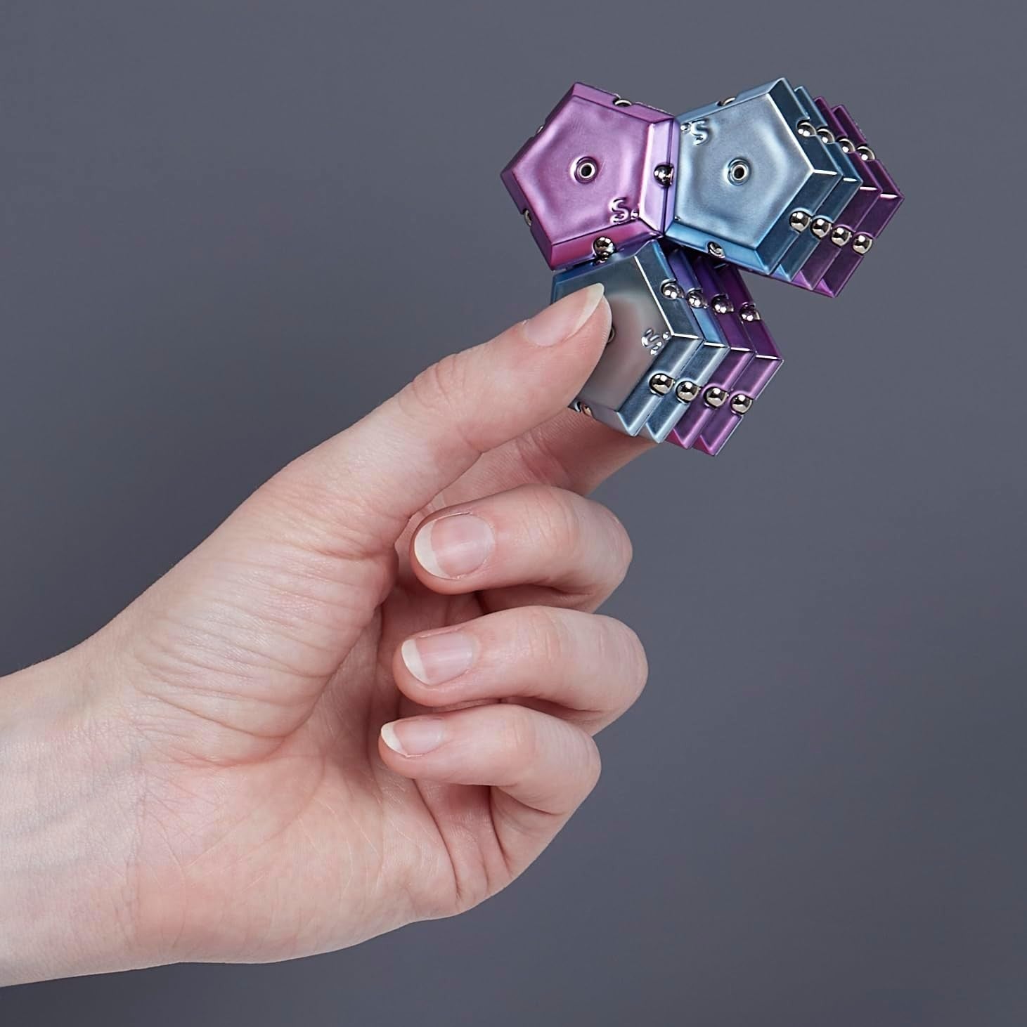 Purple Magnetic Fidget Sphere Desk Toy Stress Relief Sensory