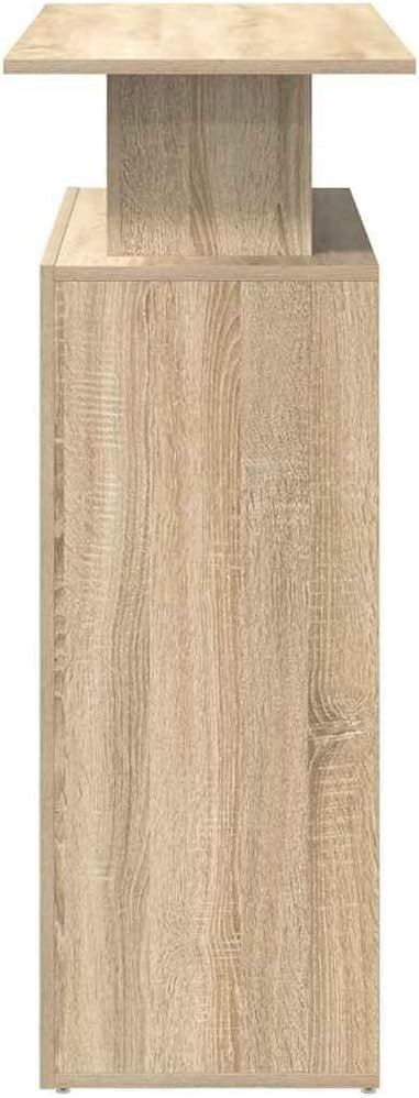 Sonoma Oak Reception Desk 100x40x104cm Modern Counter with Storage Shelves