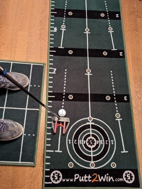 Indoor Golf Putting Mat 10ft Training Green w/ Chipping Game & Targets