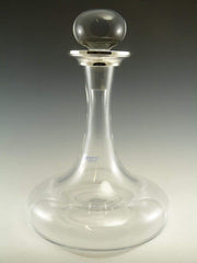 Crystal Ship Decanter 10.75" Luxury Glass Carafe with Lid – Elegant Barware Gift