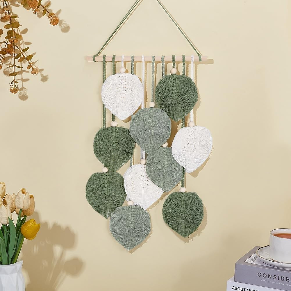 DIY Macrame Leaf Wall Hanging Kit Boho Home Decor