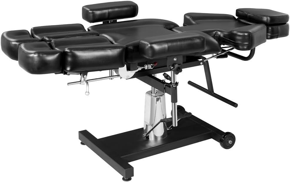 Portable Height-Adjustable Massage Table Folding Therapy Spa Bed With Headrest