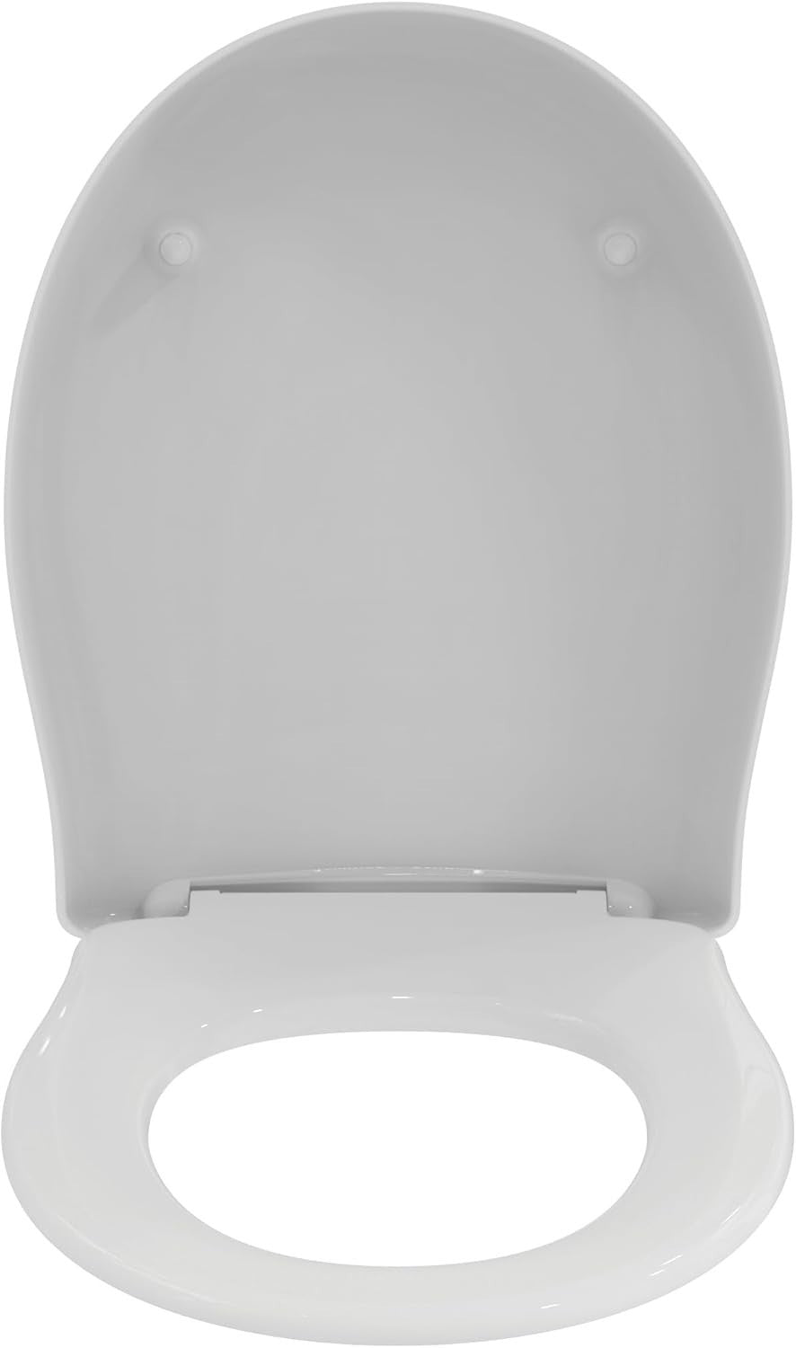 Round Soft Close Toilet Seat White Gloss Wrapover Scratch-Resistant Duroplast