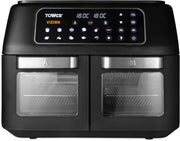 11L Dual Compartment Air Fryer Oven Touchscreen 10 Presets Dehydrate Grill