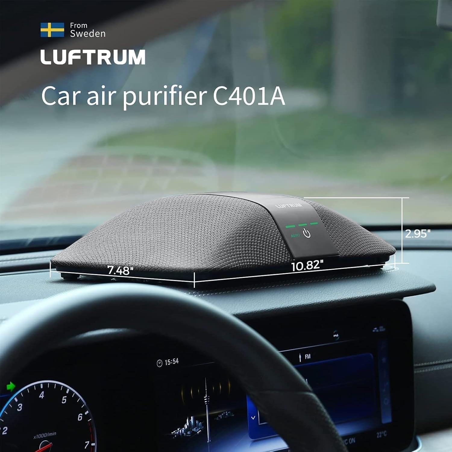 Car Air Purifier H13 HEPA Exhaust Fumes VOC Smoke Odor Silent
