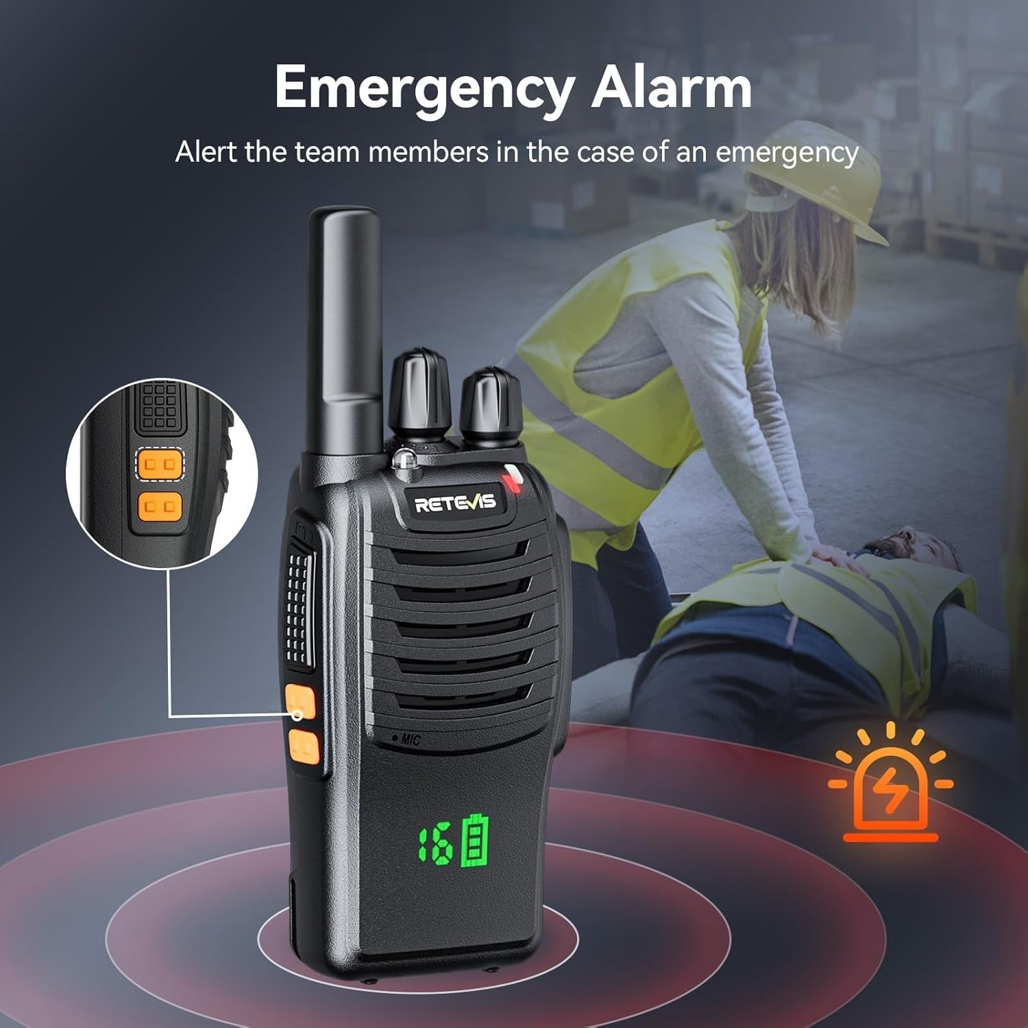 Walkie Talkies 10 Pack with Screen USB-C Rechargeable VOX License Free