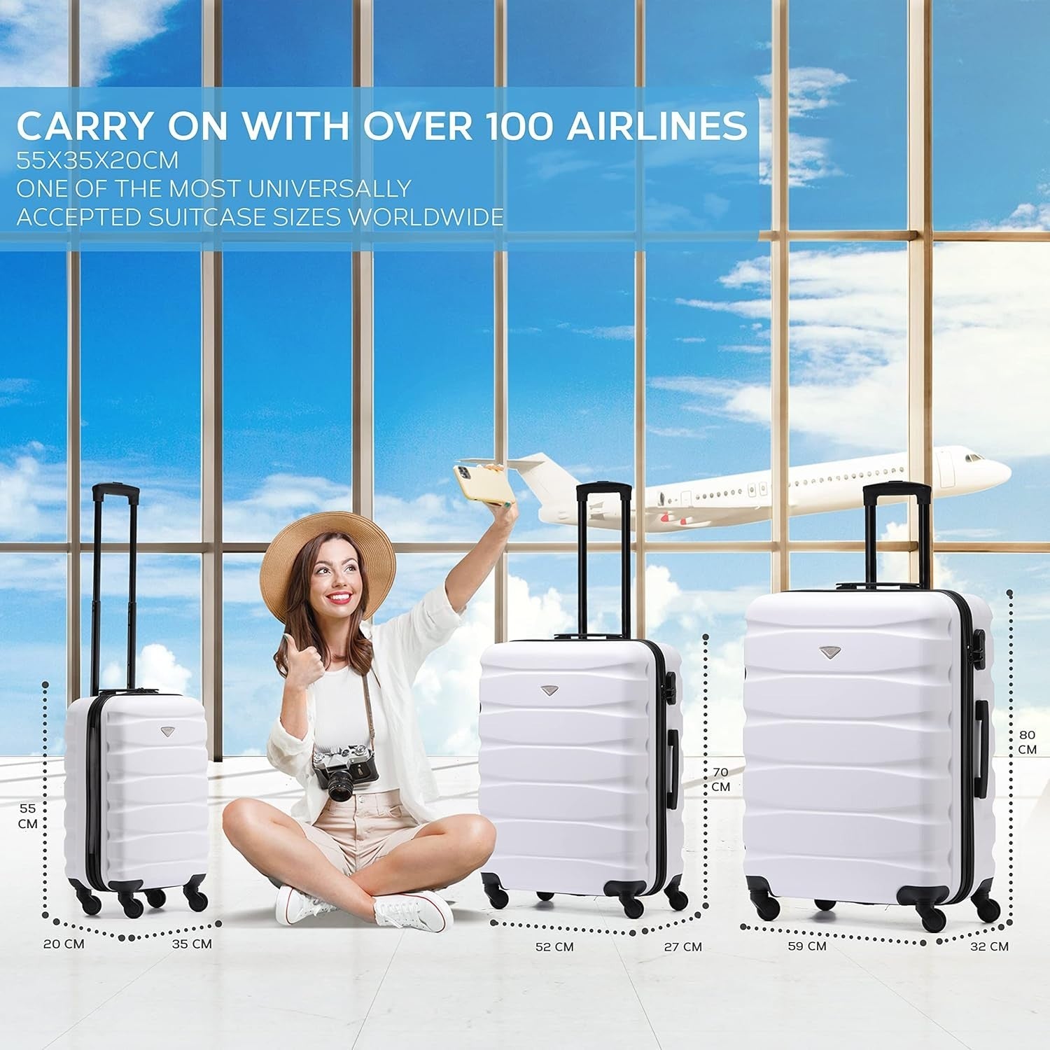 25” Medium ABS Check In Luggage Lightweight Hard Case 4 Spinner