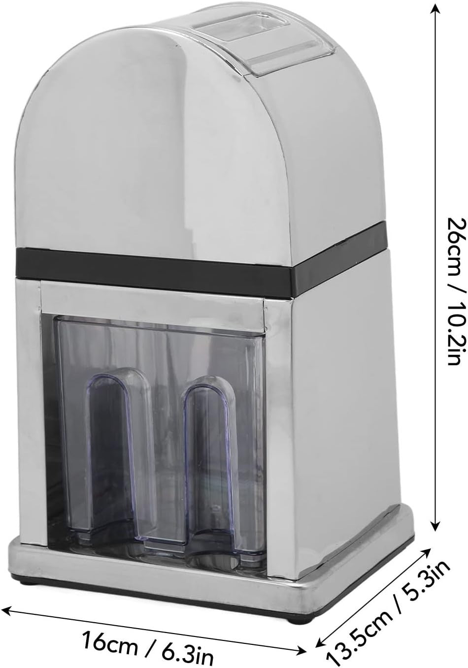 Manual Ice Crusher Slush Machine Hand Crank Stainless Steel Cocktail Maker