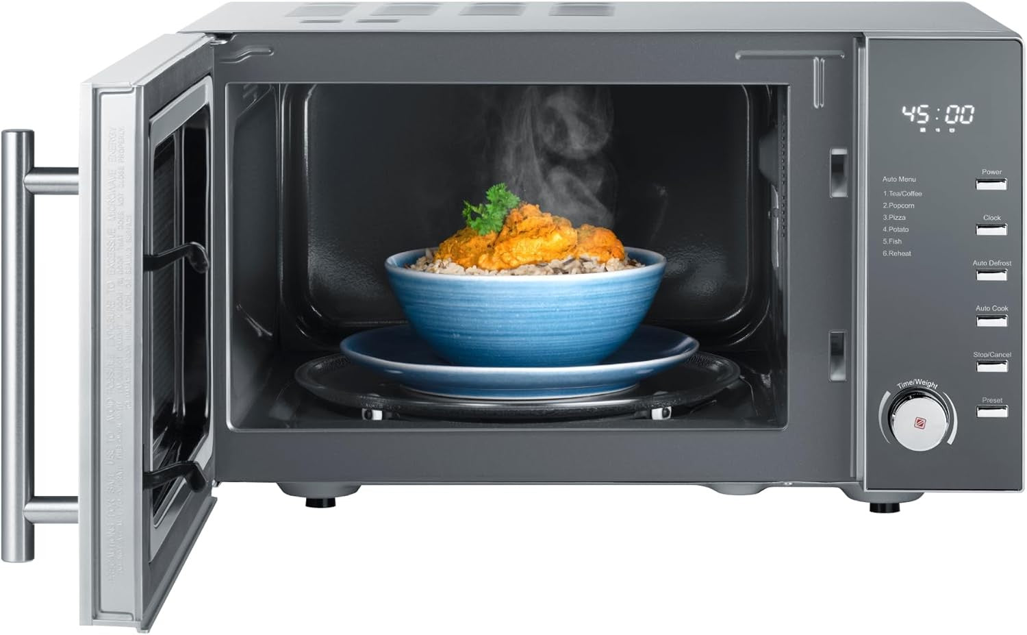 25L 900W Digital Microwave Oven 5 Power Levels Timer Defrost Kitchen