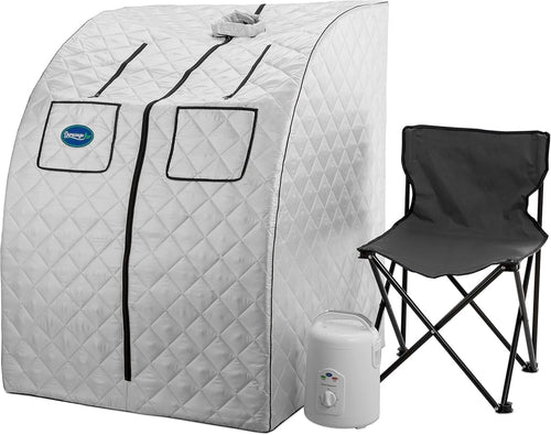 Oversized Portable Steam Sauna Home Spa 800W Timer Detox Weight Loss Chair