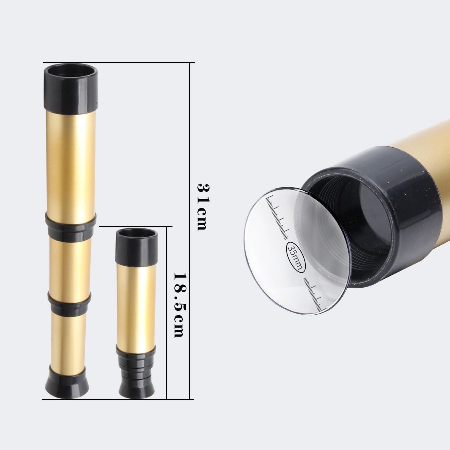 Pirate Monocular Telescope Toy Kids Telescopic Role Play Gold Portable