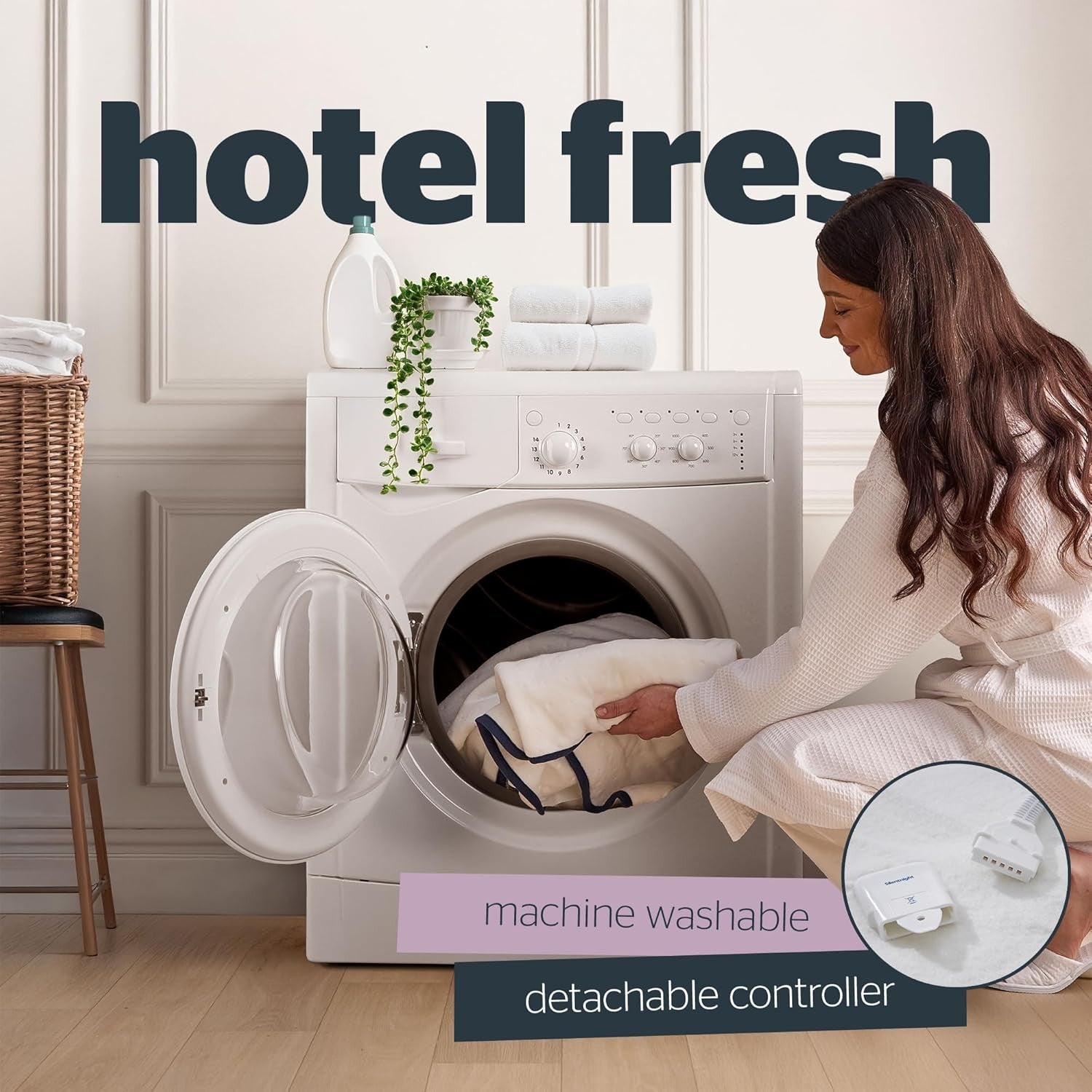 King Electric Heated Mattress Blanket 203x153cm Fitted Soft Fleece 3 Heat