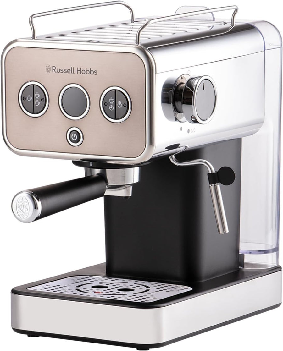 15 Bar Espresso Coffee Machine Frother 1.1L Tank Latte Cappuccino Maker Titanium