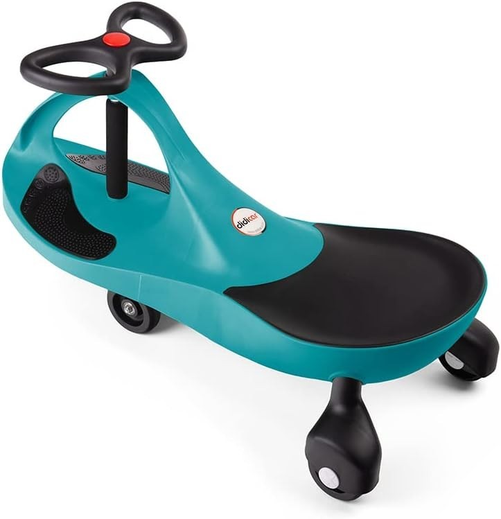 Kids Wiggle Car Ride On Scooter Balance Toy Steering Wheel Teal 120kg