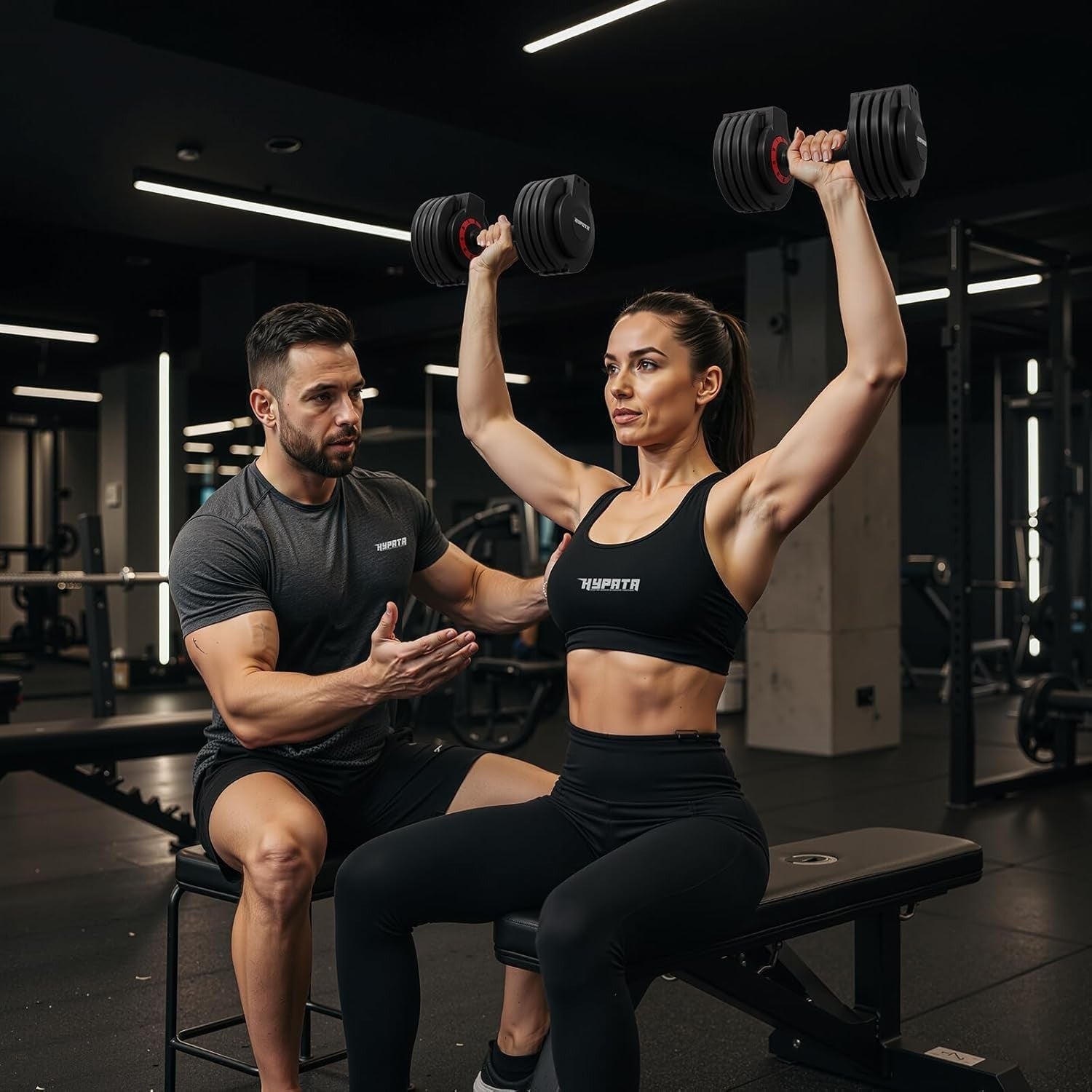 5-in-1 Adjustable Dumbbells Pair 5–25LB Quick Dial Home Gym Weights