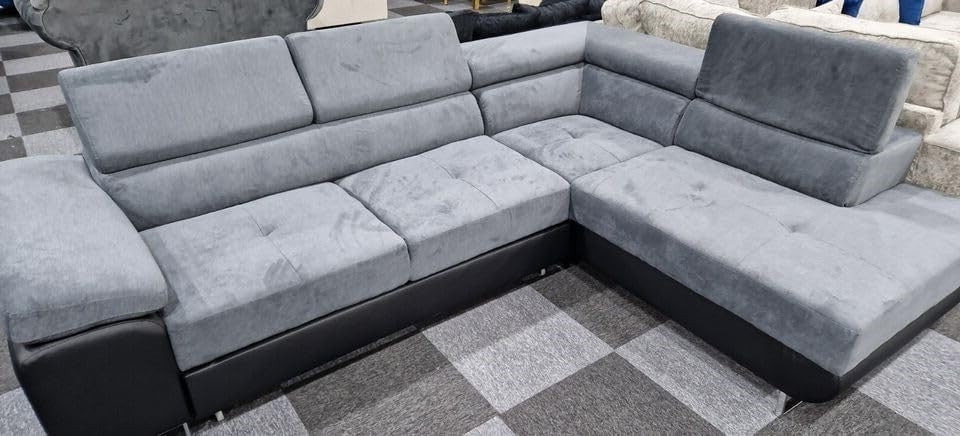 L Shape 5 Seater Sofa Bed with Storage – Modular Pull Out Corner Couch RH