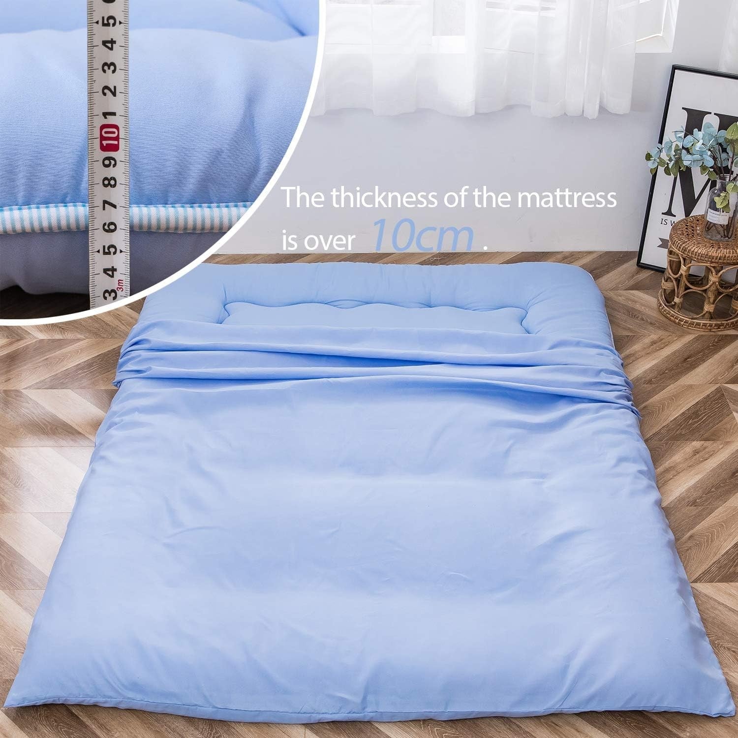 Thick Japanese Floor Futon Mattress Foldable Sleeping Pad Dormitory Mat