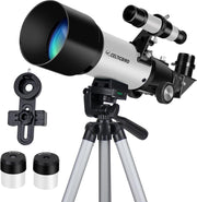 70mm Aperture 400mm Astronomical Refracting Telescope for Kids & Adults