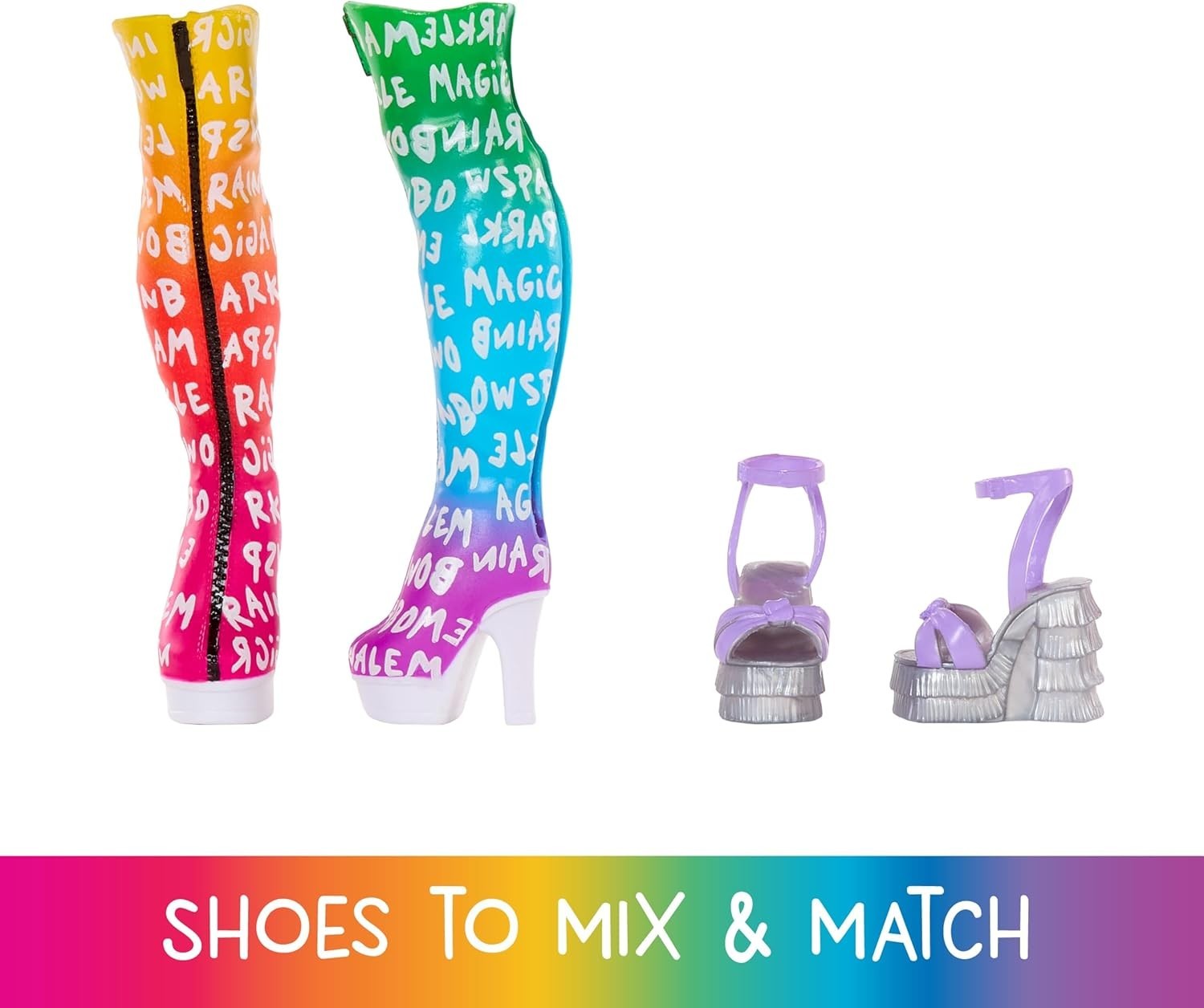 Fashion Doll Closet Playset Rainbow Outfits Shoes Purses Rack Set