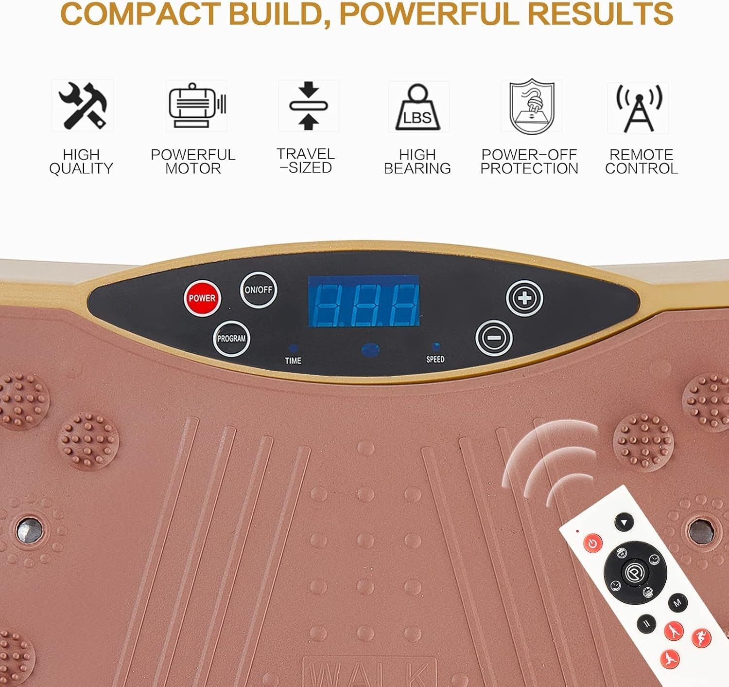 Vibration Plate Exercise Machine Full Body Weight Loss Remote Bands