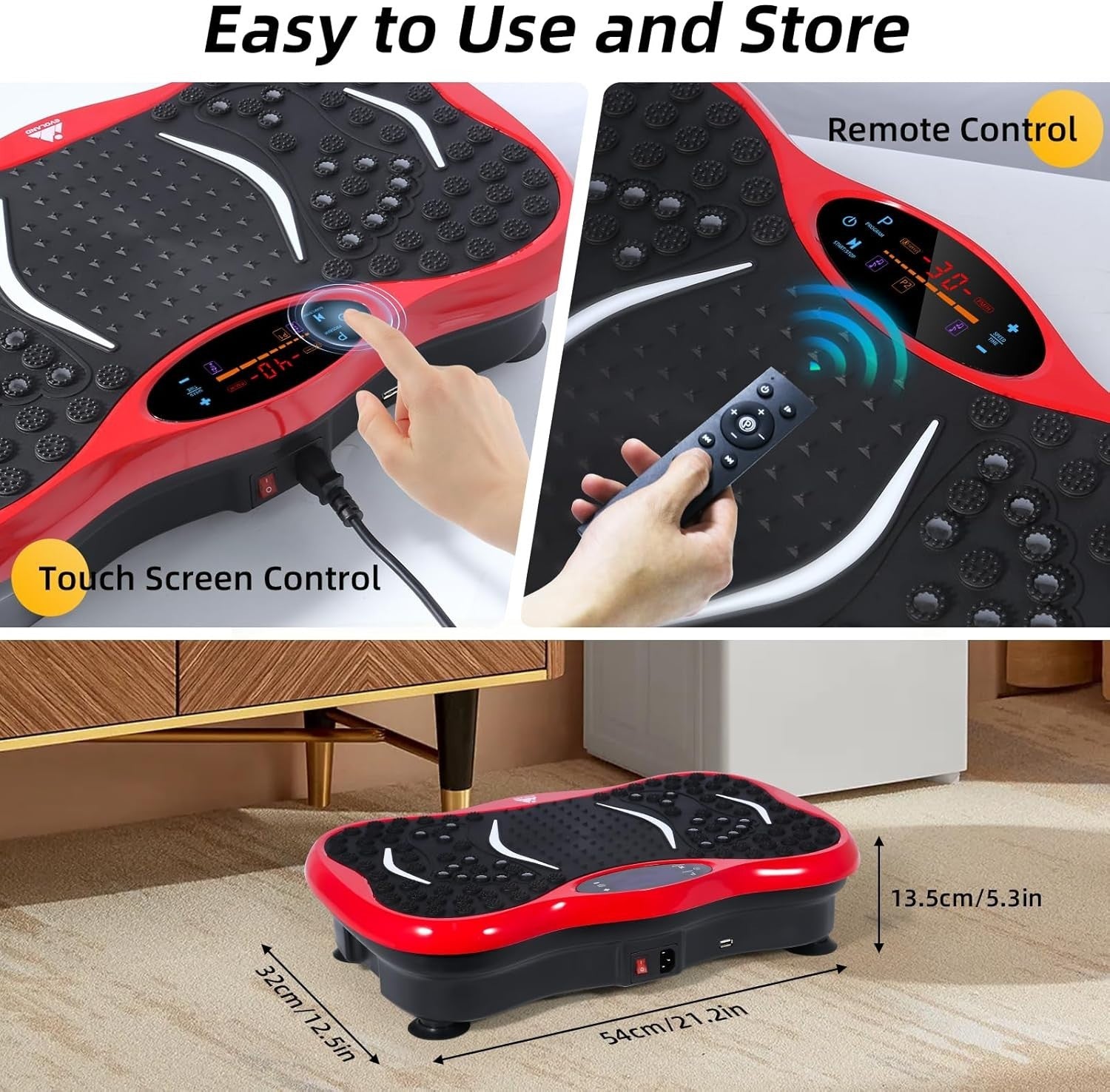 Whole Body Vibration Fitness Platform Bluetooth 5 Modes Home Gym