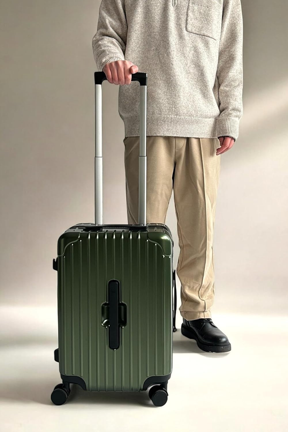Large Check In Suitcase Hard Shell TSA Lock Spinner Wheels Cupholder