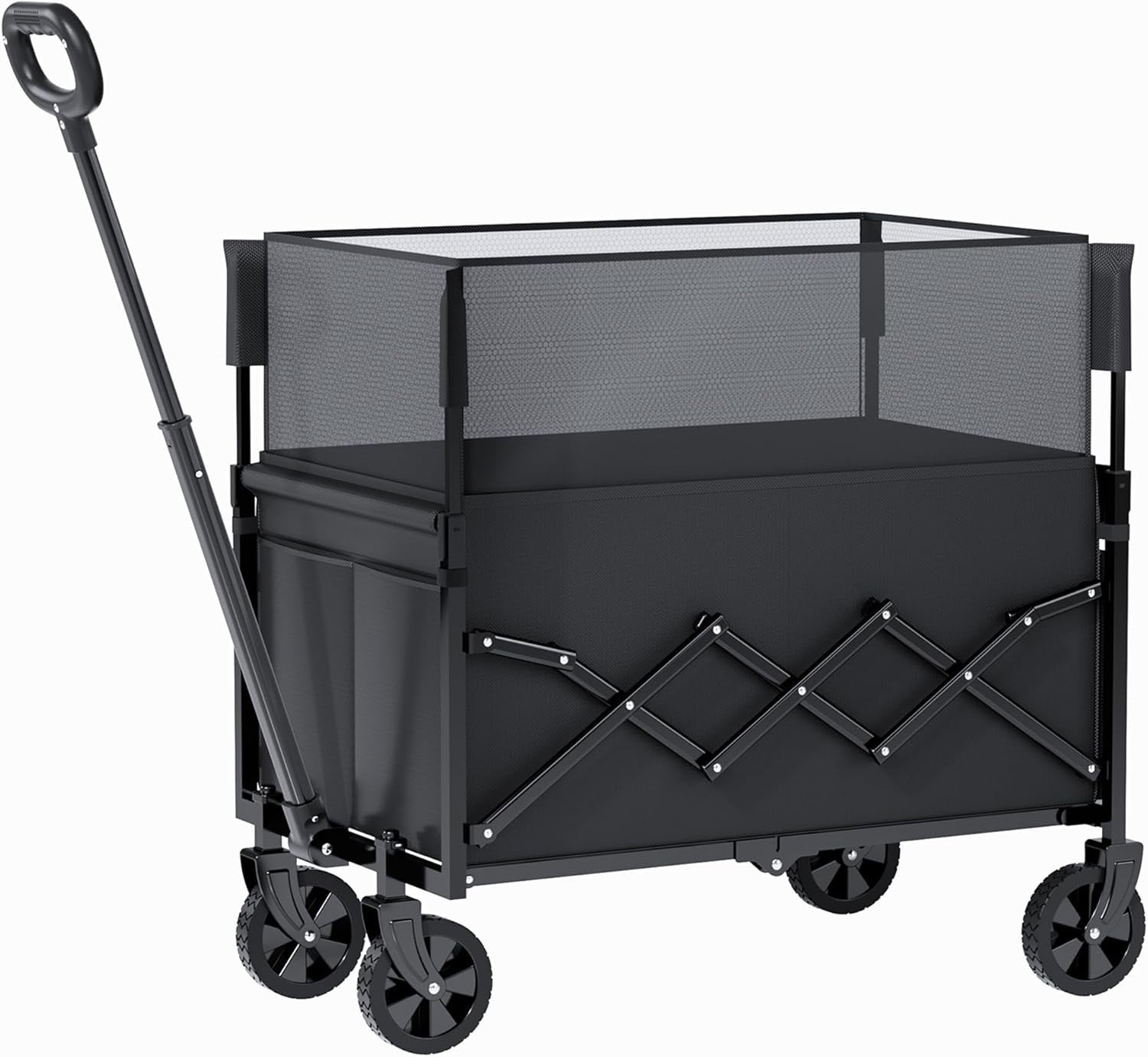 120L Folding Festival Trolley Heavy Duty Camping Garden Utility Wagon 220lbs