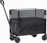 120L Folding Festival Trolley Heavy Duty Camping Garden Utility Wagon 220lbs