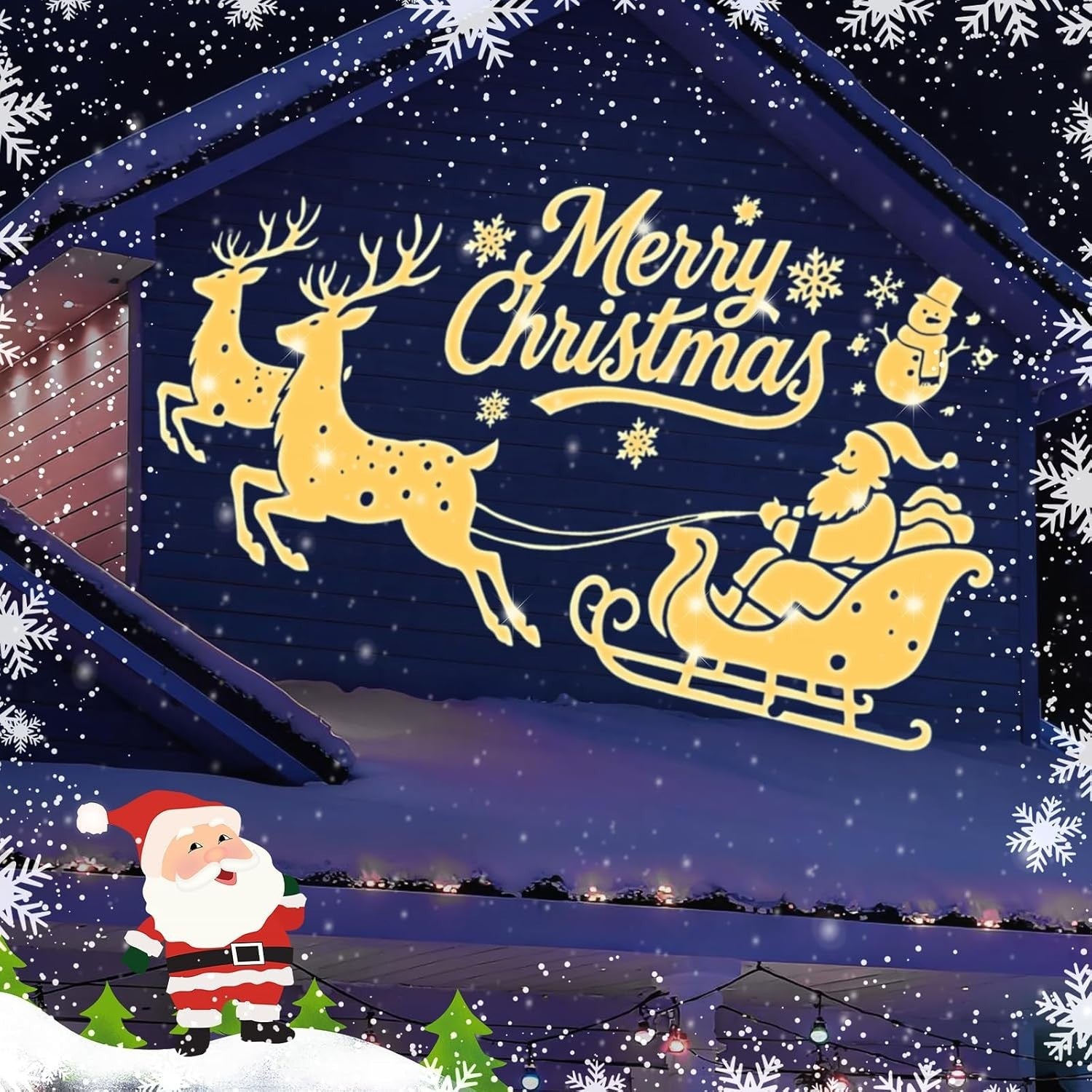 Outdoor Christmas Projector 12 Pattern 3D Holiday LED Waterproof