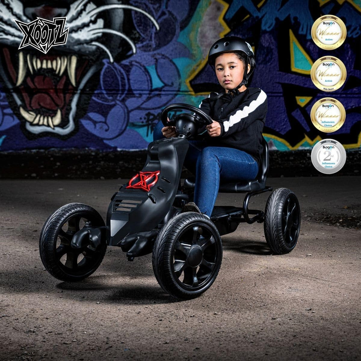 Kids Pedal Go Kart Ride On Race Car Adjustable Seat Gears Brake 122cm