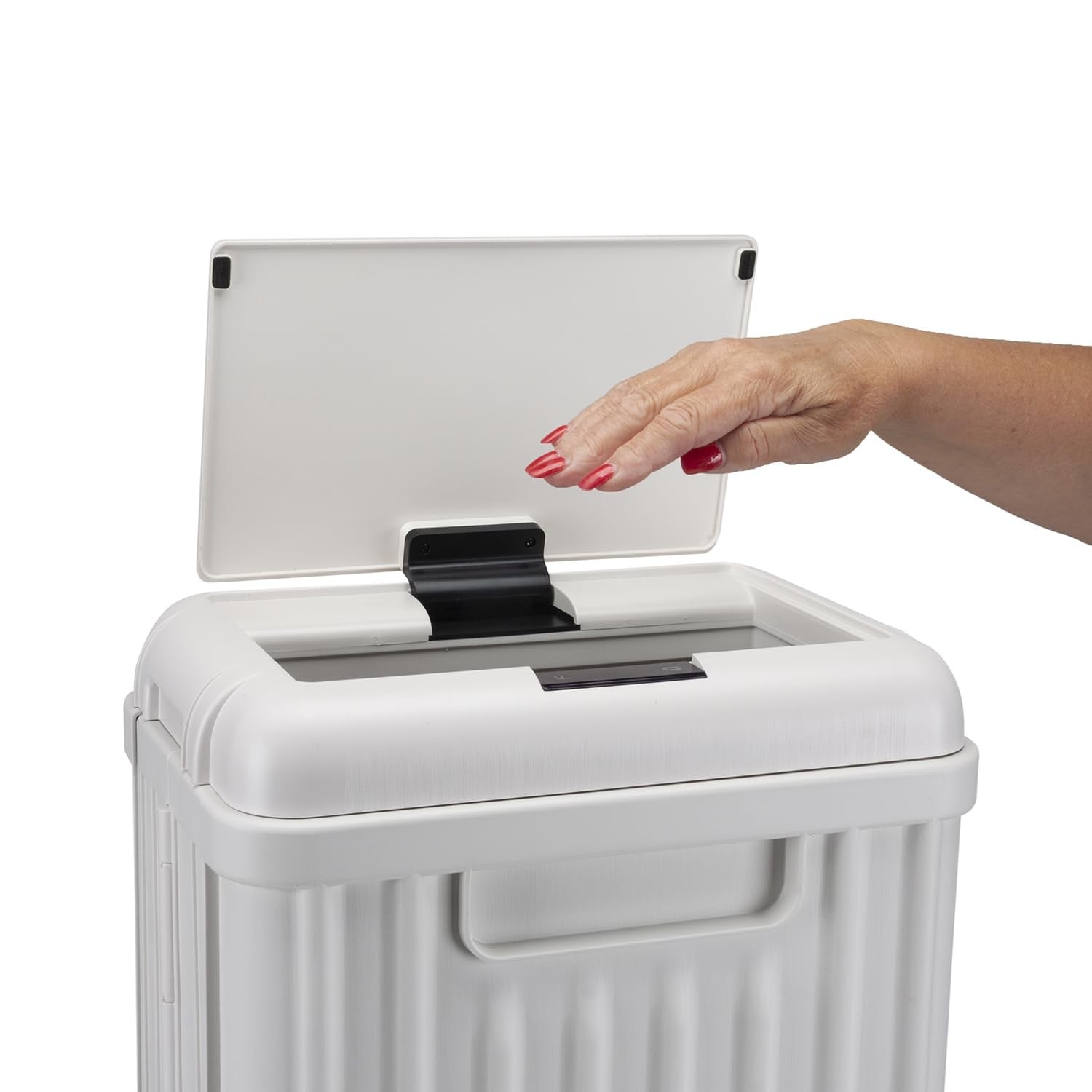 50L White Sensor Bin Waterproof Auto Lid Ozone